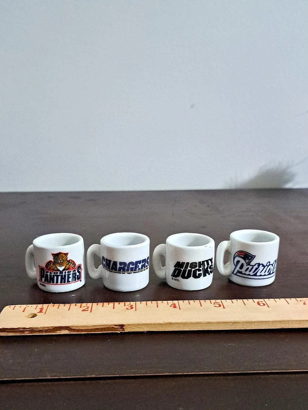 Mini Sports Team Mug Set of 4 White